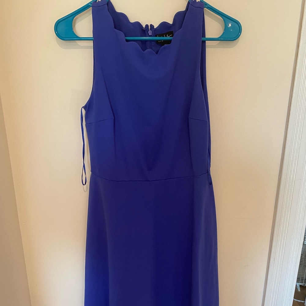 Royal blue knee length formal dress
